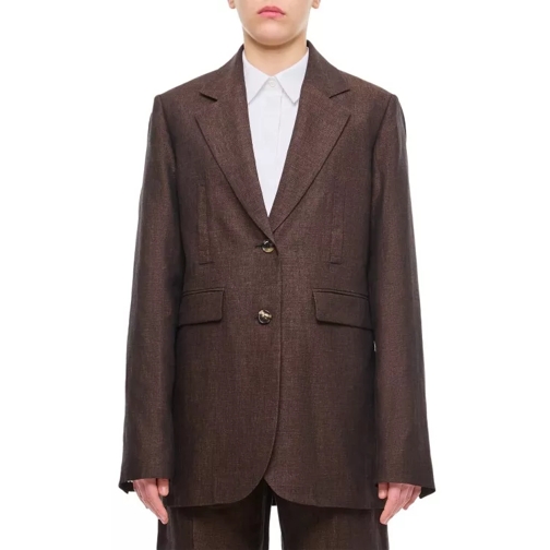 Loewe Tailored Single Breasted Jacket Brown 