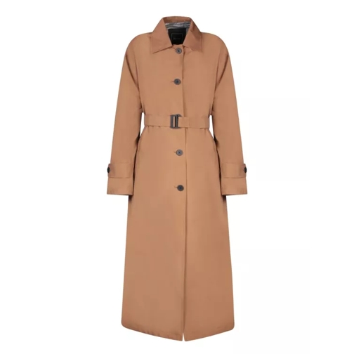 Herno Long Trench Coat In Waterproof Goretex Fabric Brown 