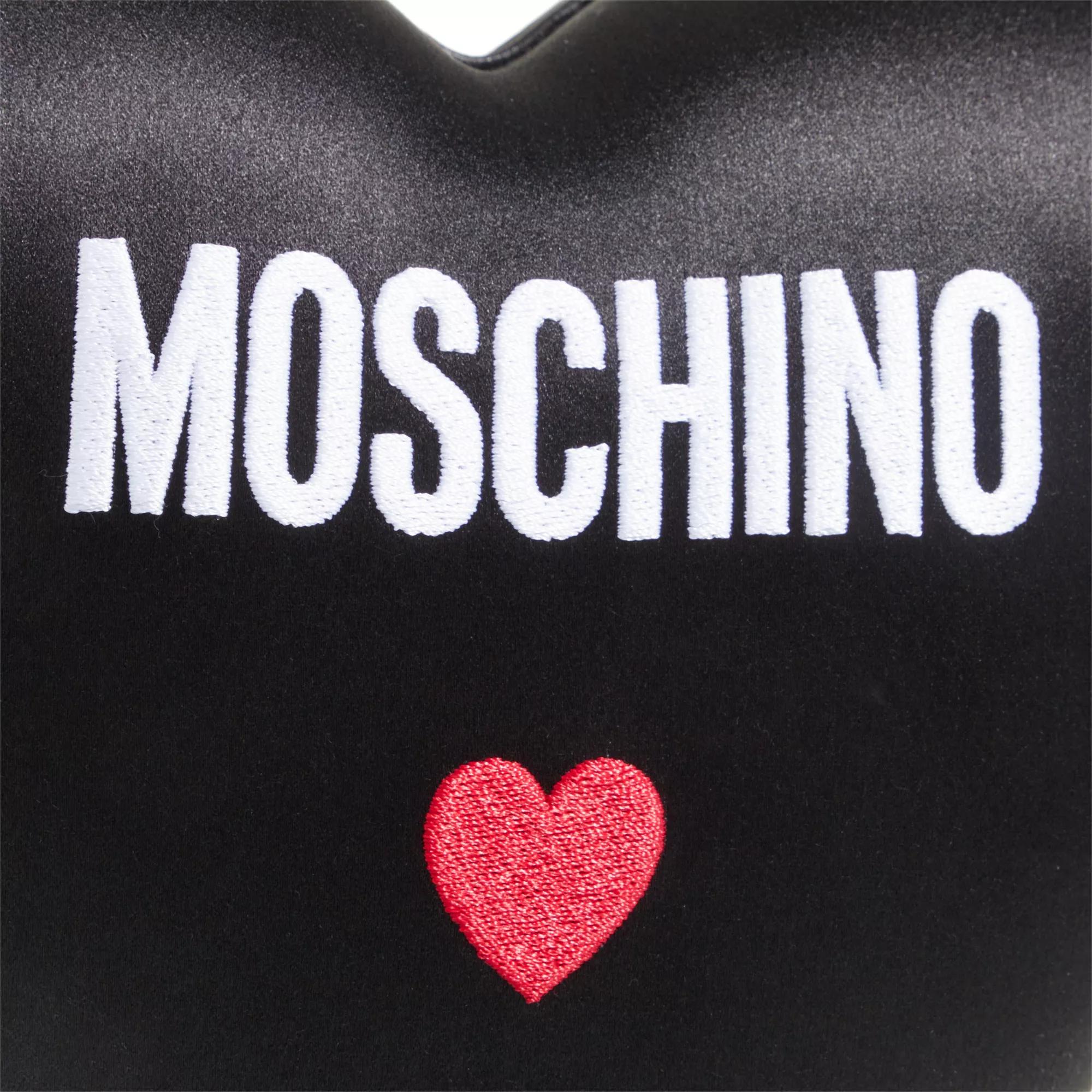 Moschino Pochettes Heartbeat Shoulder Bag in zwart