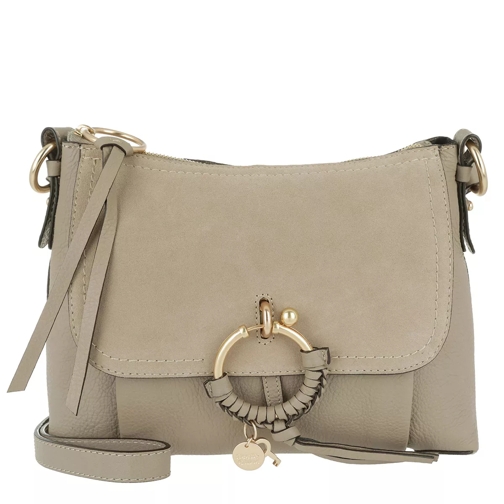 See By Chloé Joan Grained Shoulder Bag Leather Motty Grey Satchel
