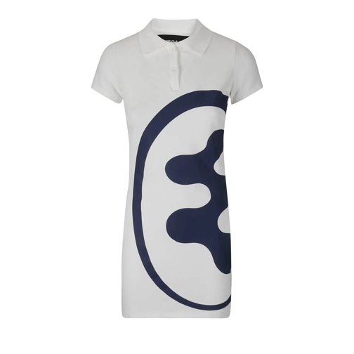 MOWALOLA Mini-Kleider Polo Shirt Dress White