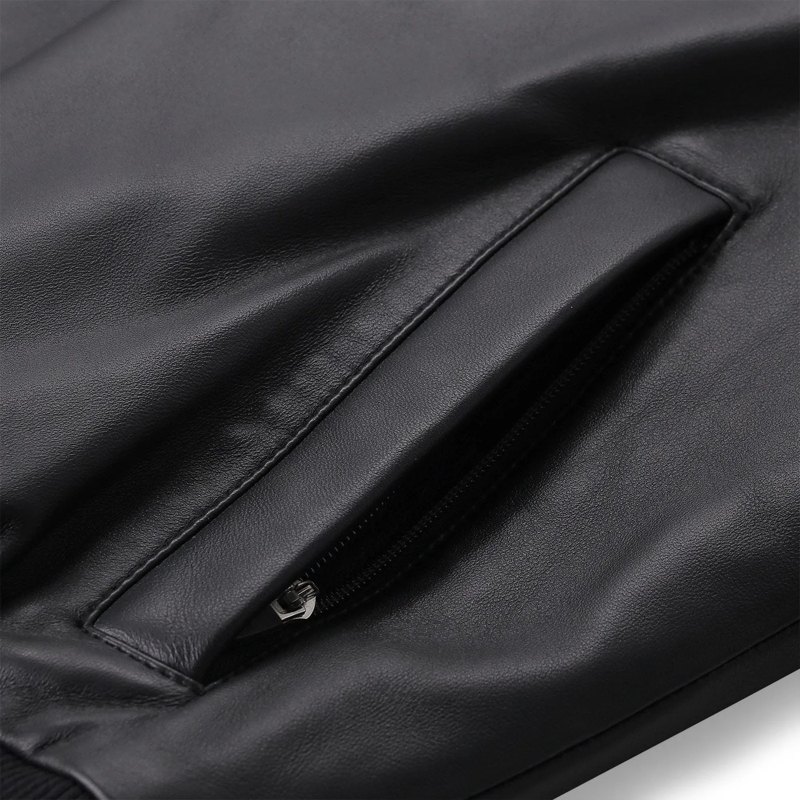 Moose Knuckles Veste en cuir Lederjacke Toba schwarz(Image 4)
