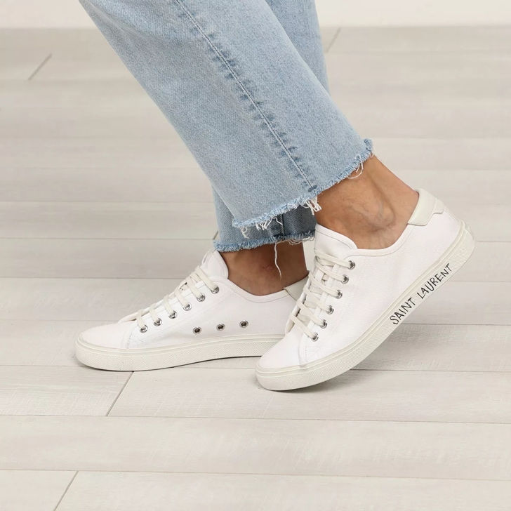 Saint laurent best sale canvas sneakers