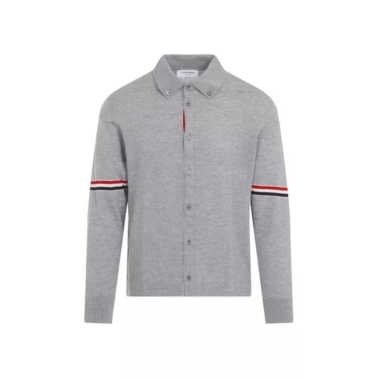 Thom Browne - Ls Grey Virgin Wool Shirt - Größe 3 - gray