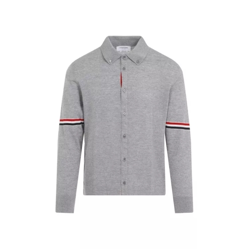 Thom Browne Ls Grey Virgin Wool Shirt Grey 