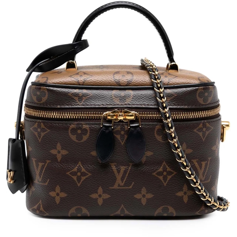 Louis Vuitton Schultertasche Monogram Reverse Vanity PM braun