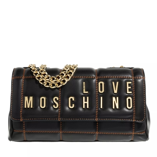 Love Moschino Embroidery Quilt Nero Sac à bandoulière