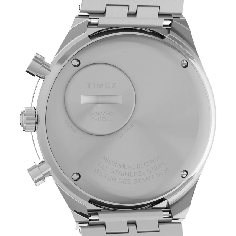 Timex Chronograph Analoge Quarzuhr Q Timex® Chronograph silber(Image 4)