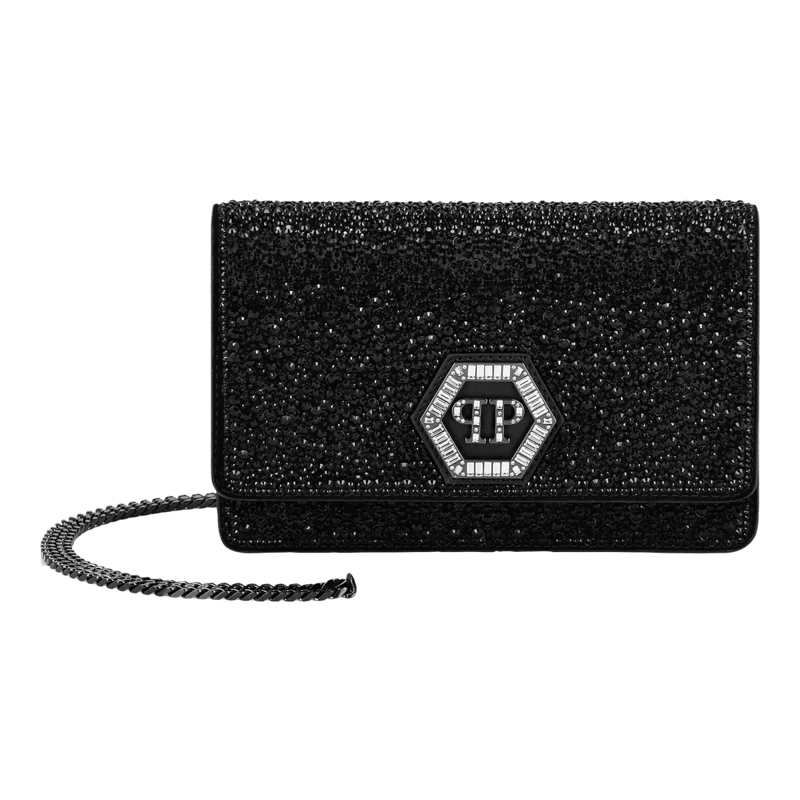 Philipp Plein Schultertasche Schultertasche Hexagon Mit Schmucksteinen schwarz
