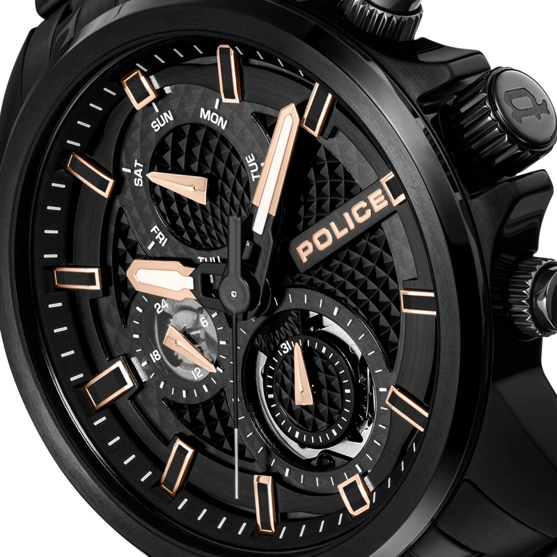 Police Automatikuhr Quarzuhr Newport schwarz(Image 4)