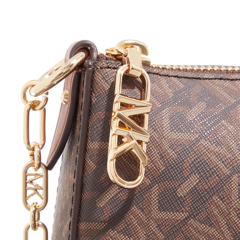 MICHAEL Michael Kors Pochette Md Chain Pouchette Brown Luggage(Image 4)