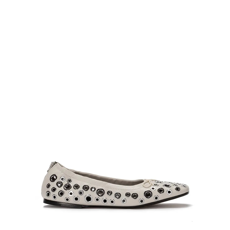 Golden Goose Balletschoenen Leather Ballerinas With Eyelets White