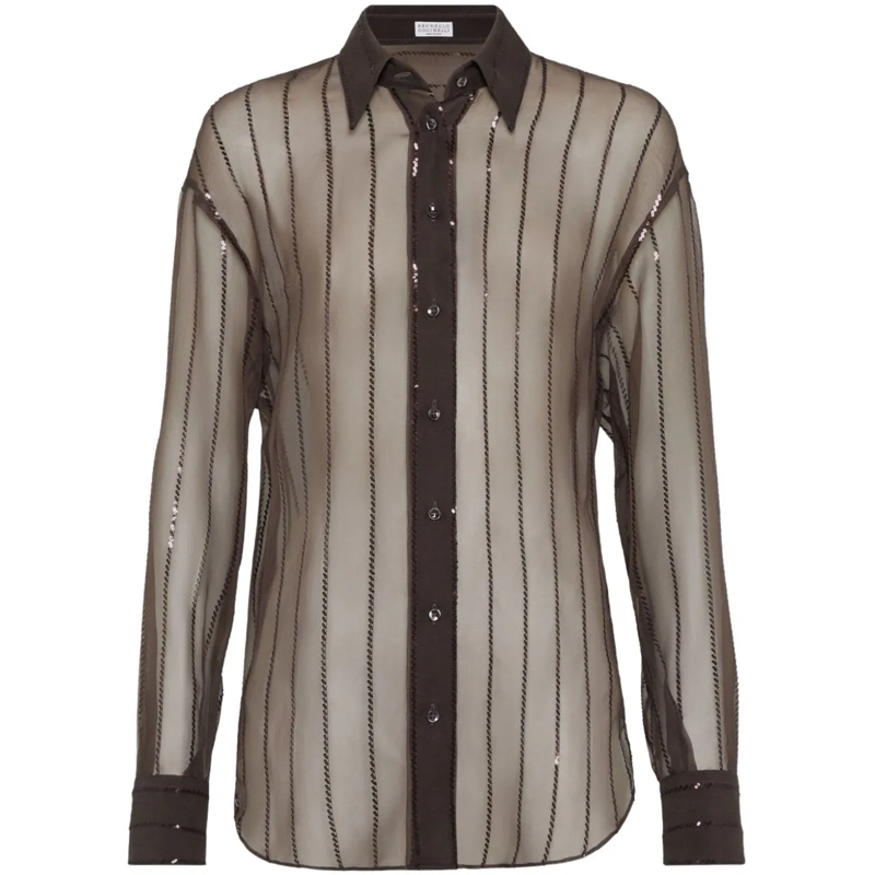 Brunello Cucinelli Bluse Shirts Brown braun