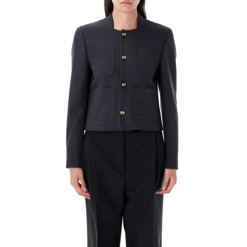 Bottega Veneta Übergangsjacke Light Cotton Jacket Black