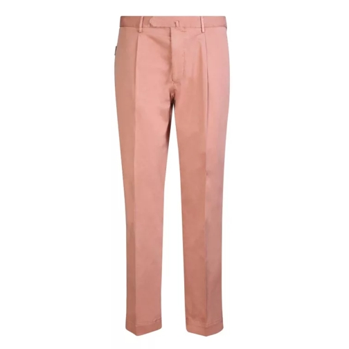 Dell'oglio Pink Satin/Cotton Blend Trousers Pink Pantalons