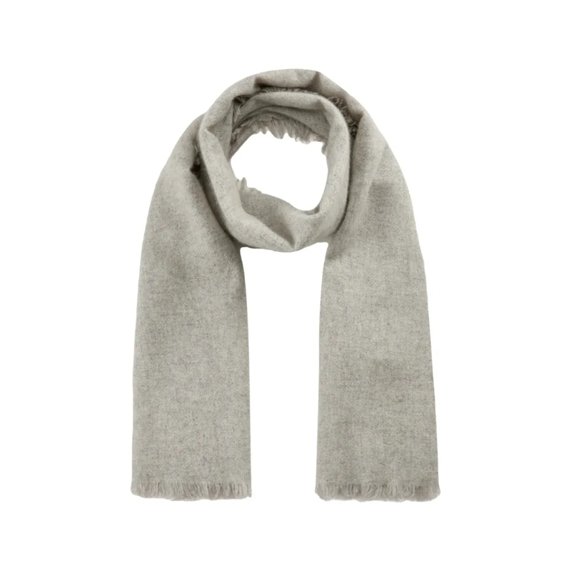 Codello Écharpe légère Fringed Grey Scarf With Fine Woven Texture Grey