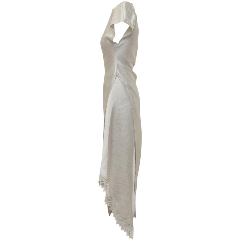 J.W.Anderson Maxikleid Abito Asimmetrico weiß(Image 3)