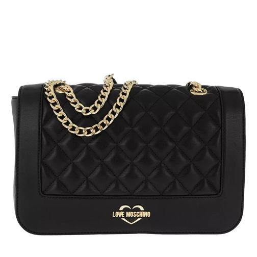 Love Moschino Quilted Shoulder Bag Black/Gold Borsetta a tracolla