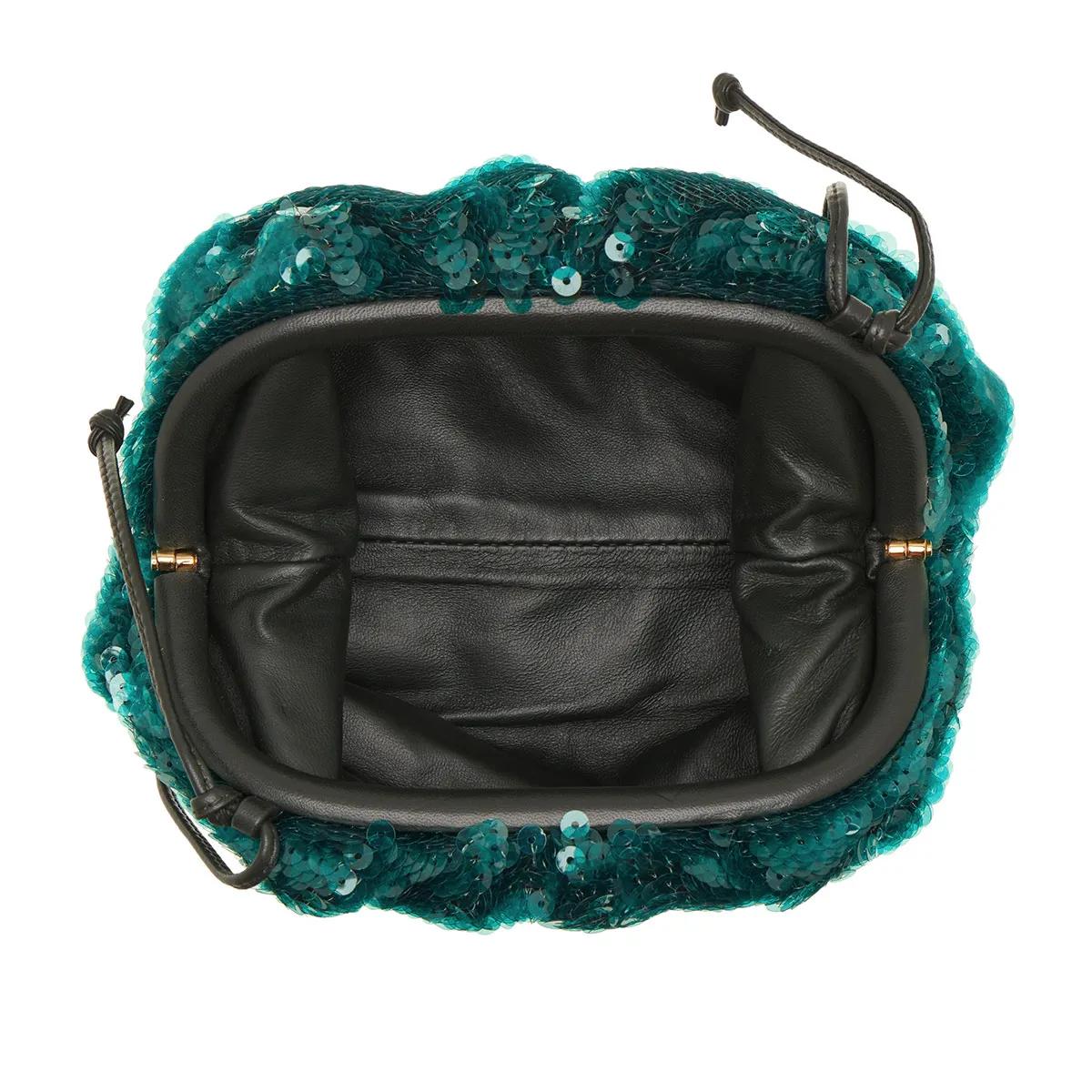 Bottega Veneta Crossbody bags Sequin-Embellished Ruched Crossbody Bag in groen
