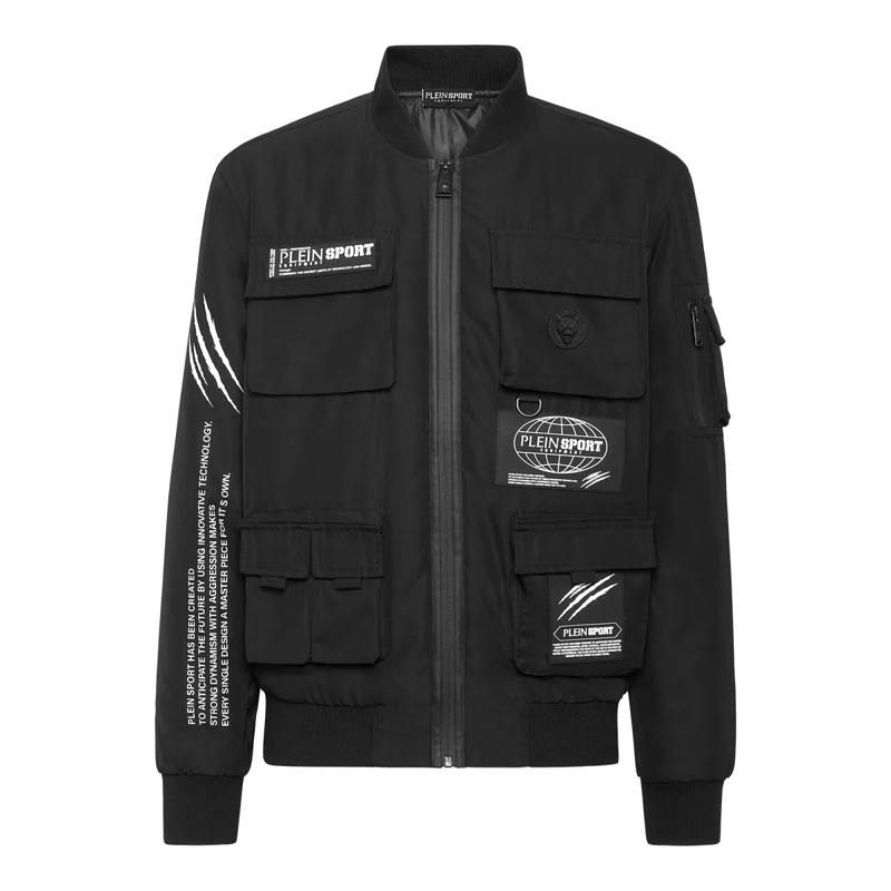 Plein Sport Daunenjacke Bomberjacke schwarz