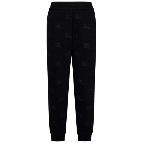 Burberry Black Cotton Trousers Black Pantalons
