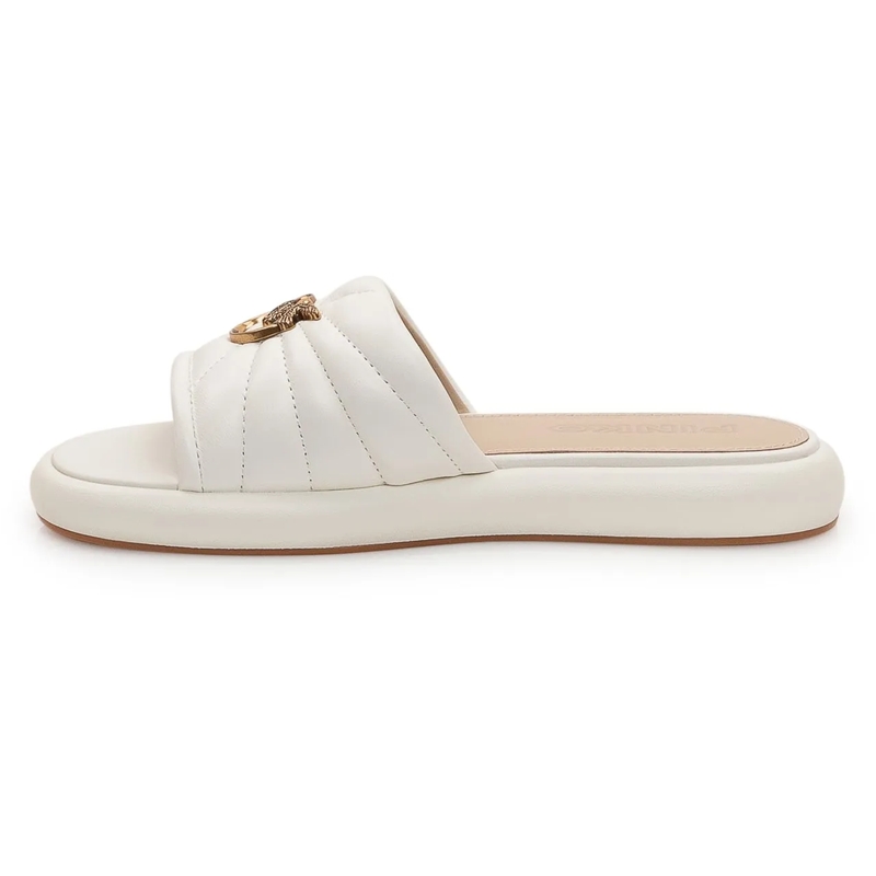 Pinko Slides Ciabatta in pelle imbottita con dettaglio logo weiß(Image 4)