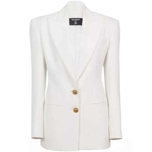 Balmain  Single-Breasted Blazer White