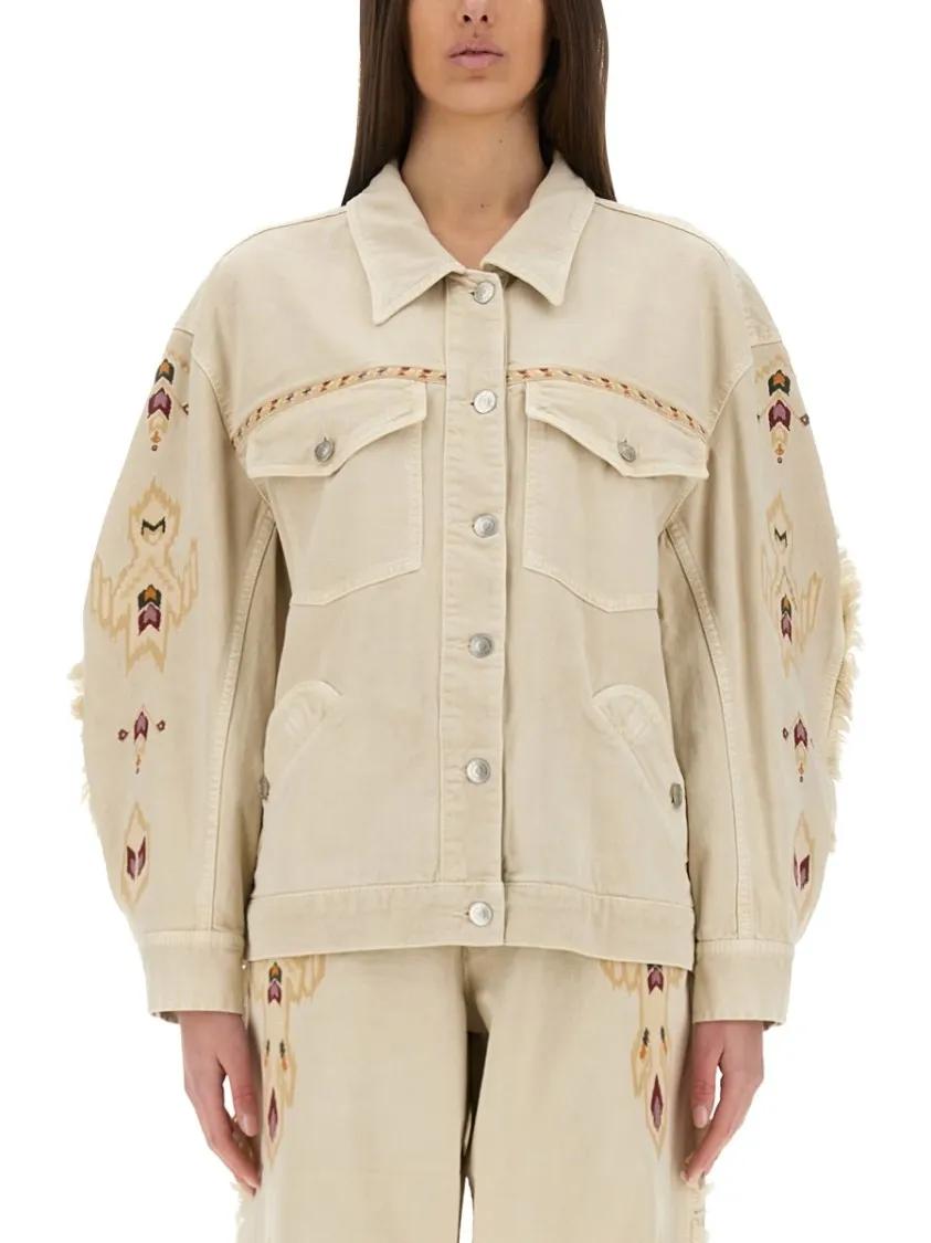 Thumbnail - Etoile Isabel Marant - "Manona" Jacket - Größe 38 - beige