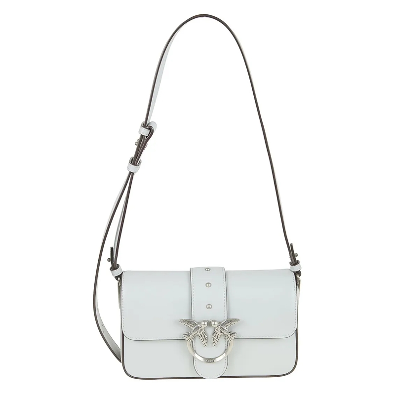 Pinko Schultertasche Leather Slouchy Shoulder Bag With Adjustable Strap White
