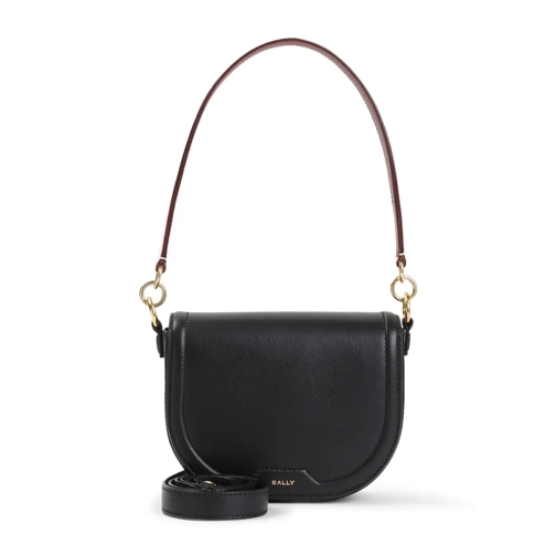 Bally Black Bovine Leather Cross Body Bag Black Schoudertas