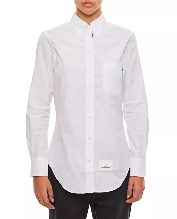 Thom Browne - Classic Point Collar Poplin Shirt - Größe 42 - white