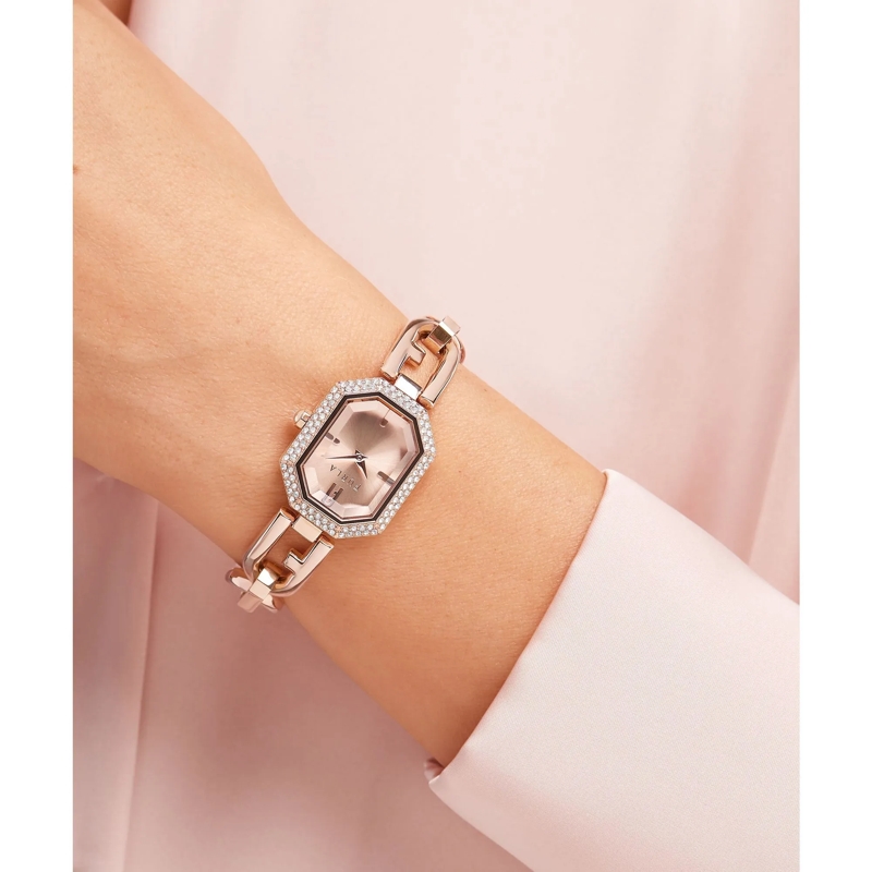 Furla Quarzuhr Analoguhr Furla Octagonal rosa(Image 5)