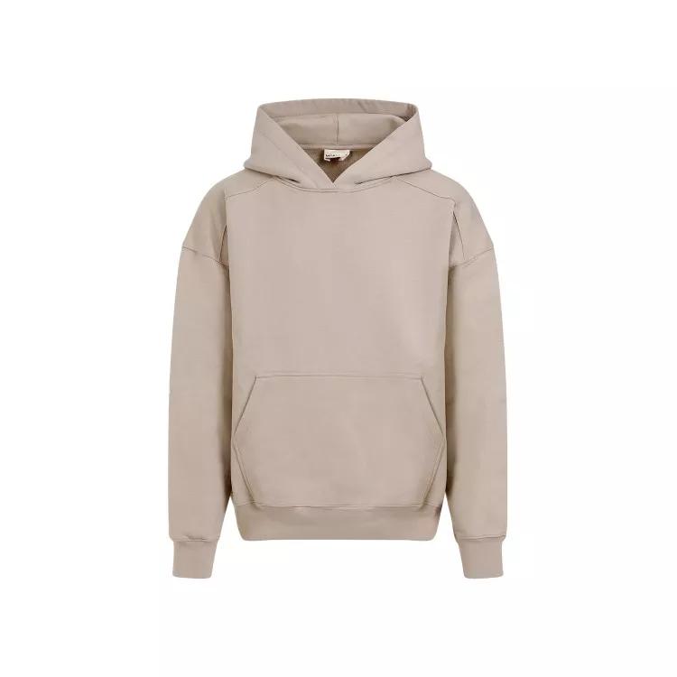 Mordecai - Hooded Sand Cotton Sweatshirt - Größe M - brown