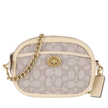 Coach C5275 Small Camera Bag In Signature buy Jacquard With Quilting In B4/Stone Ivo