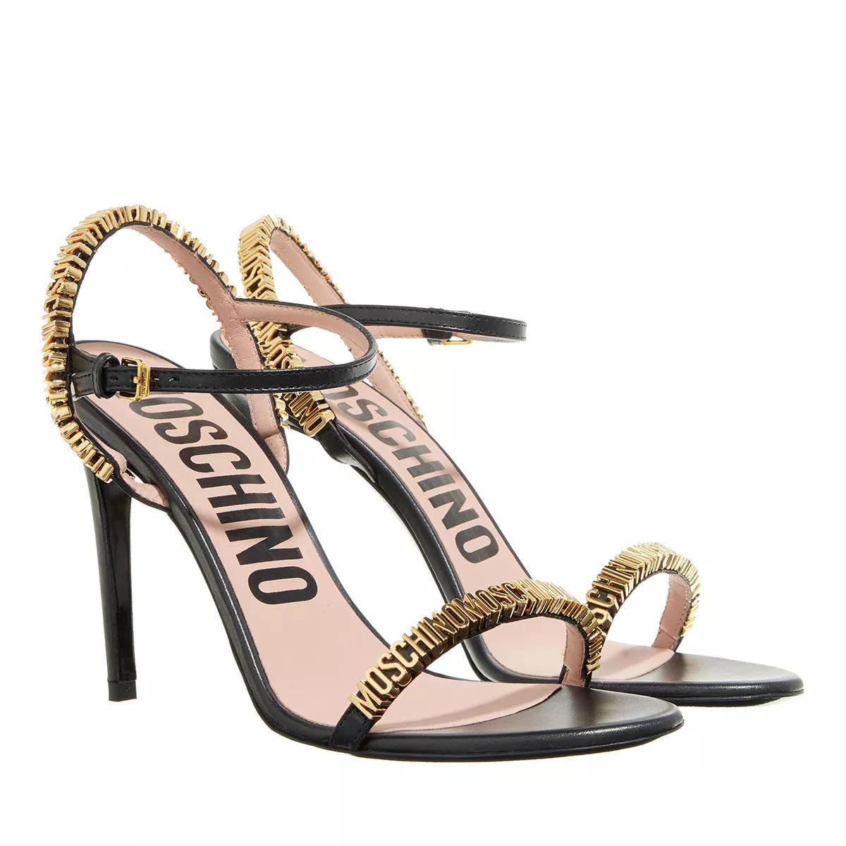 Moschino Sandalen & Sandaletten - Mini Lettering Sandals - Gr. 38 (EU) - in Schwarz - für Damen