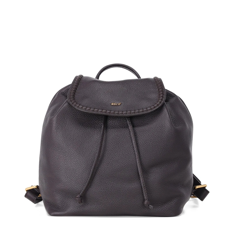 Abro Sac à dos Rucksack Signature aus Leder braun