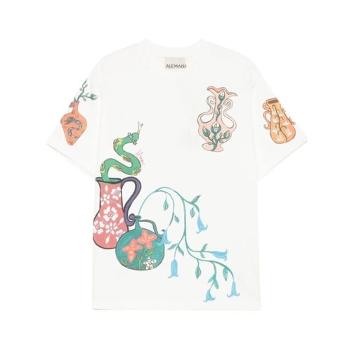 Alemais T-shirts Relaxed Fit Graphic Print T-Shirt White