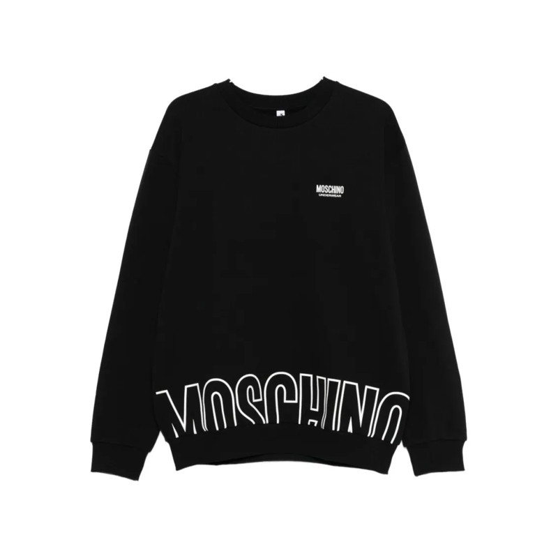 Moschino  Relaxed Fit Cotton Moschino Sweatshirt Black