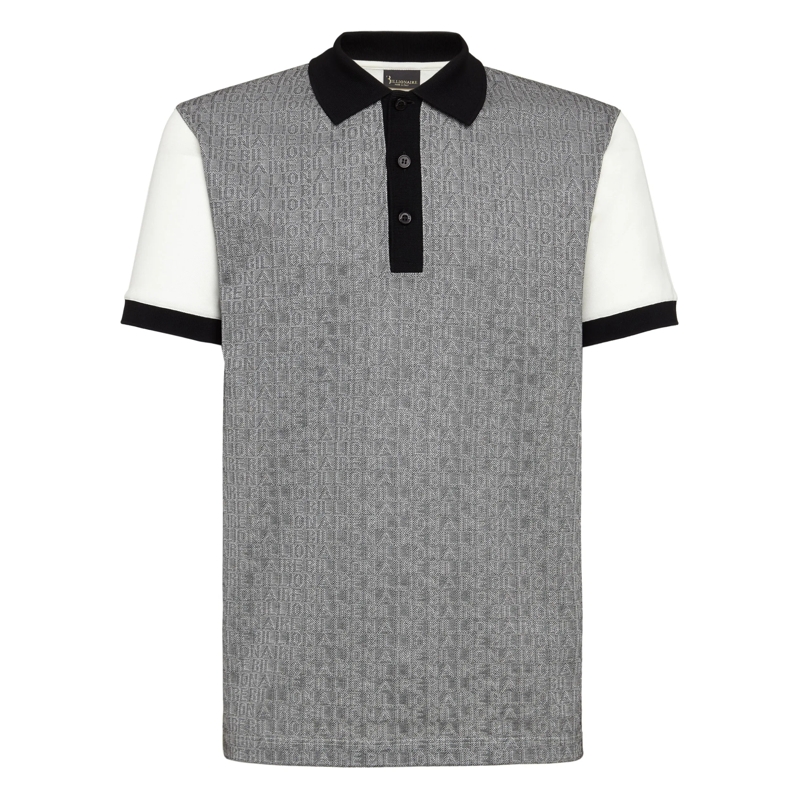 BILLIONAIRE Top Poloshirt weiss