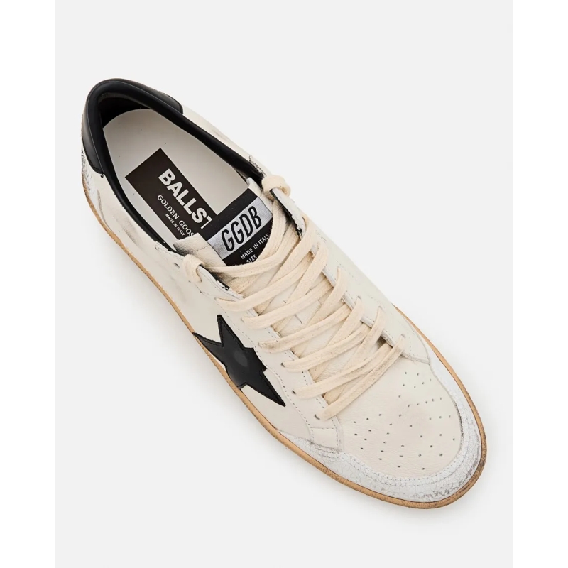 Golden Goose Lage-top sneaker Ballstar Nappa Upper Leather Star And Heel Crack T White(Image 5)