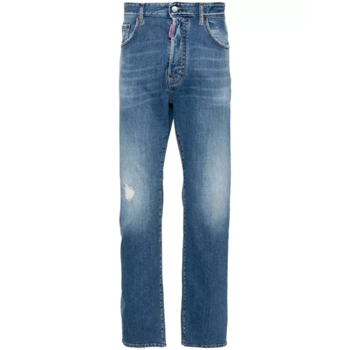 Dsquared2 Blue Cotton Blend Denim Jeans Blue 