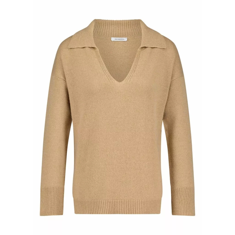 Rosso35  Pullover aus Woll-Seiden-Mix Braun