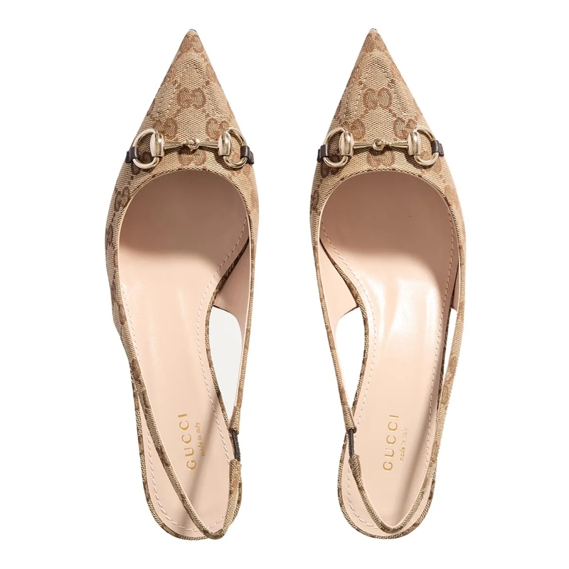 Gucci Pumps GG Slingsback Pumps Beige(Image 4)