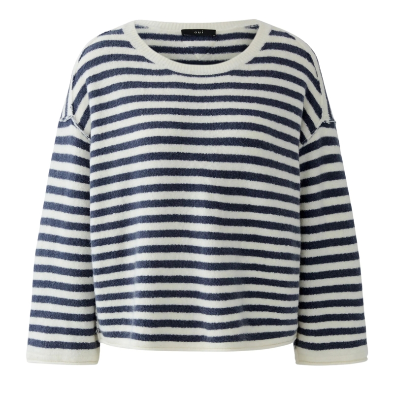 Oui Pullover Pullover blau
