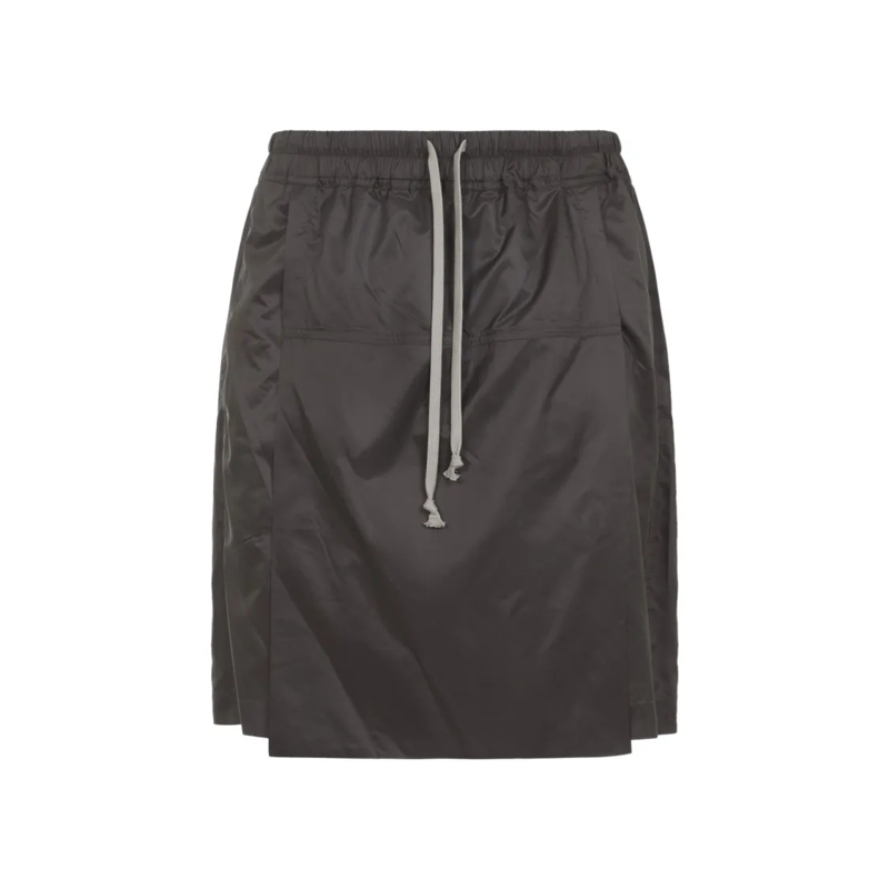 Moncler Casual Shorts Kilt-Inspired Black Shorts With Elastic Waistband  Grey