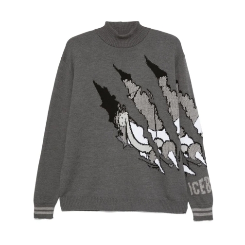 Iceberg Trui met col Printed Sweater Grey