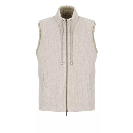 Peserico Beige Cotton Gilet Neutrals 