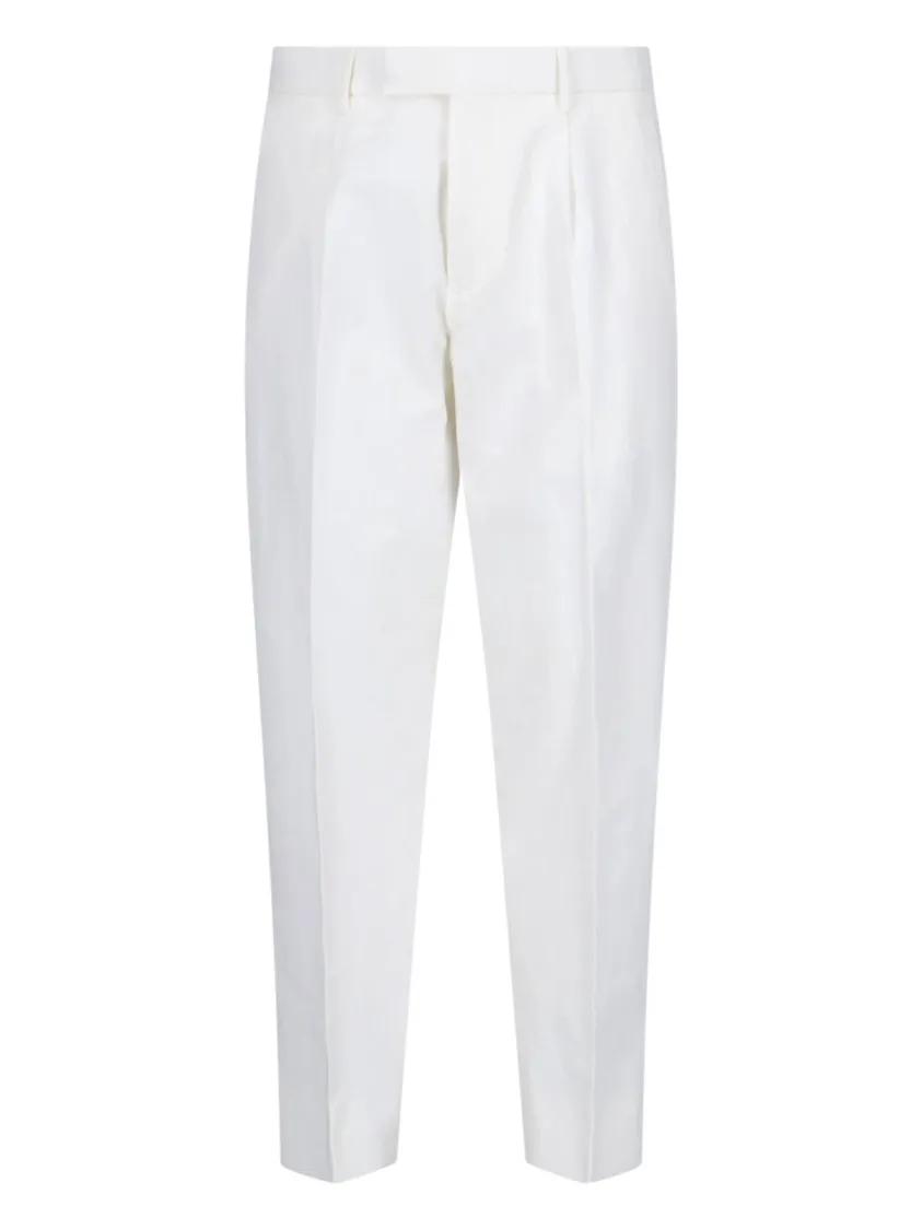 Thumbnail - Zegna - Medium Waist Tailored Pants With Pleats - Größe 52 - weiß