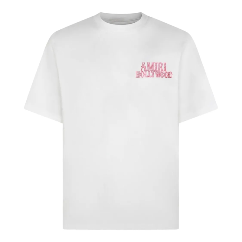 Amiri T-shirt Short-Sleeve White T-Shirt With Bold Graphic Desig Red