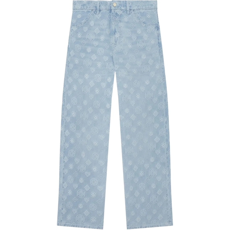 Casablanca Slim-Fit-Jeans Heren RELAXED-FIT MONOGRAM JEANS blau